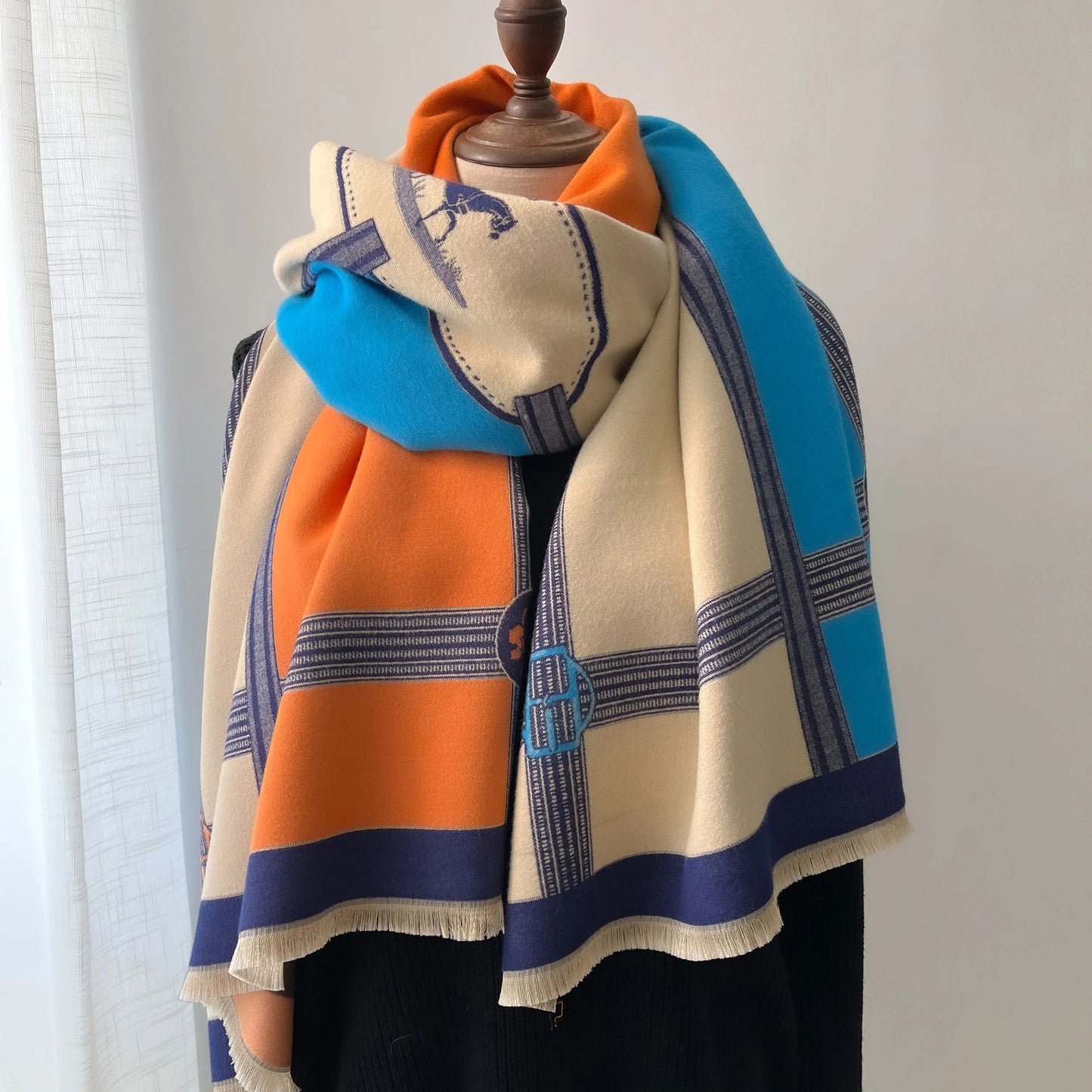Luxury Winter Cashmere Scarf Women