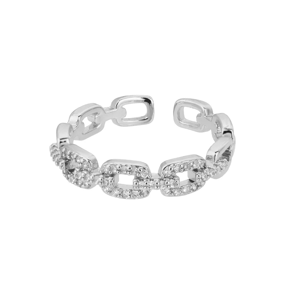 Zircon Twist Stainless Steel Ring