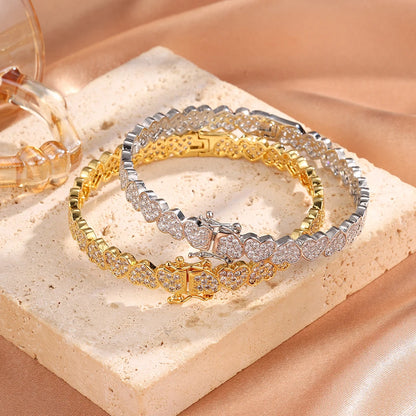 Heart Zircon Hip-Hop Bracelet