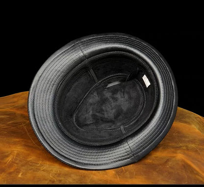 Genuine Leather Men’s Fedora Hat