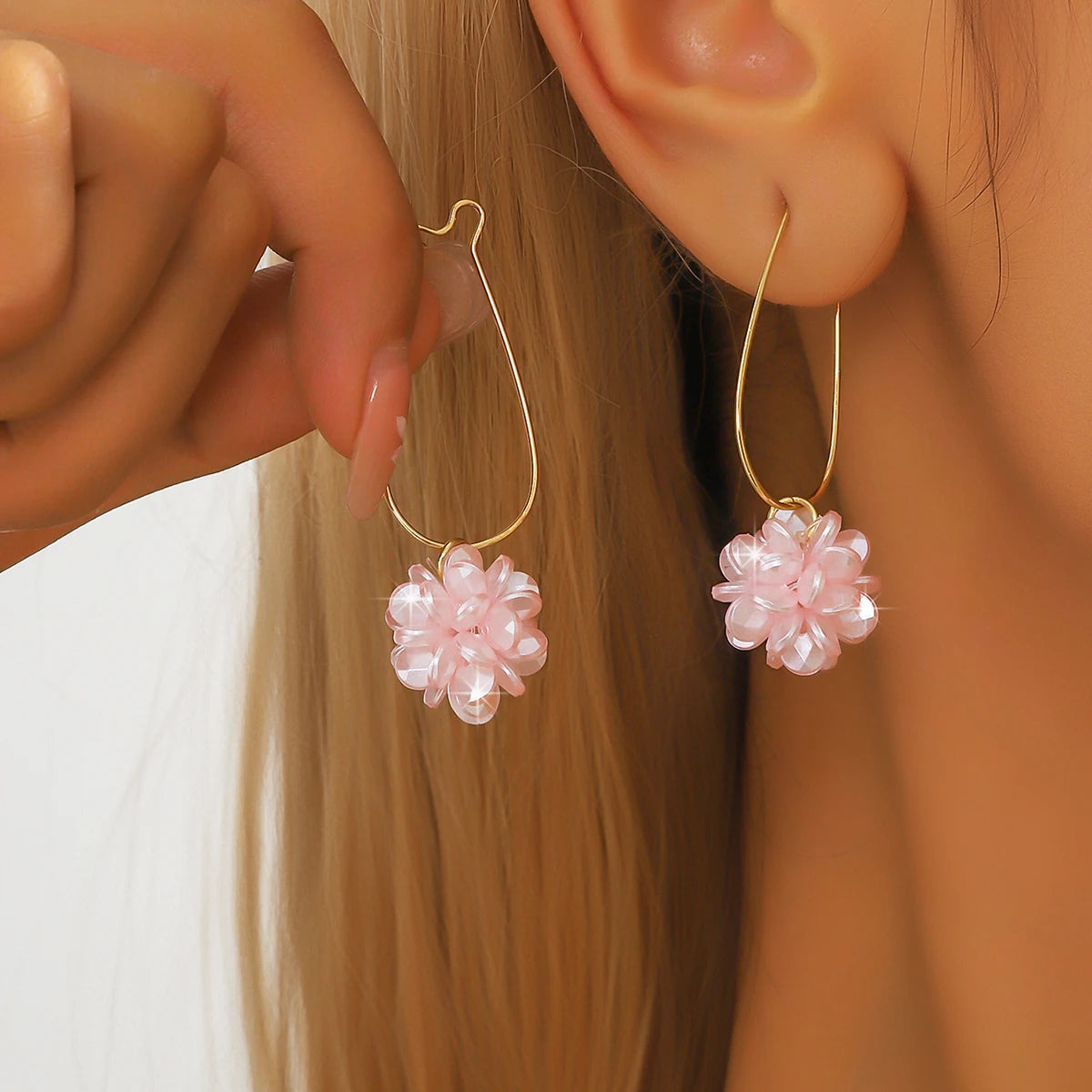 DIY Pearl Petal Ball Earrings