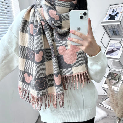 Luxury Cashmere Tassel Scarf Women
