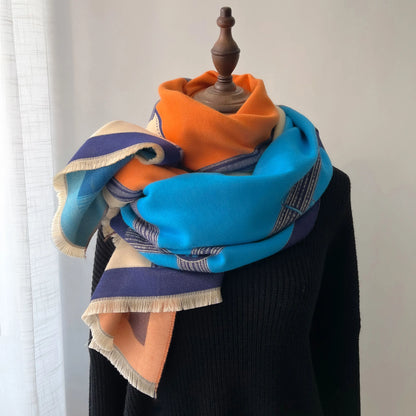Luxury Winter Cashmere Scarf Women