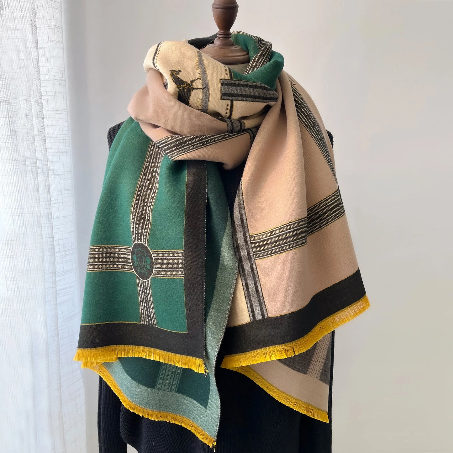 Luxury Winter Cashmere Scarf Women