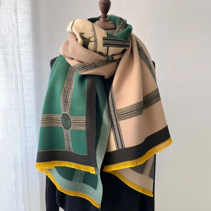 Luxury Winter Cashmere Scarf Women