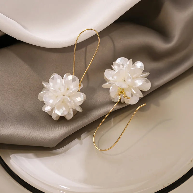 DIY Pearl Petal Ball Earrings