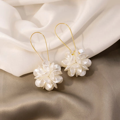 DIY Pearl Petal Ball Earrings