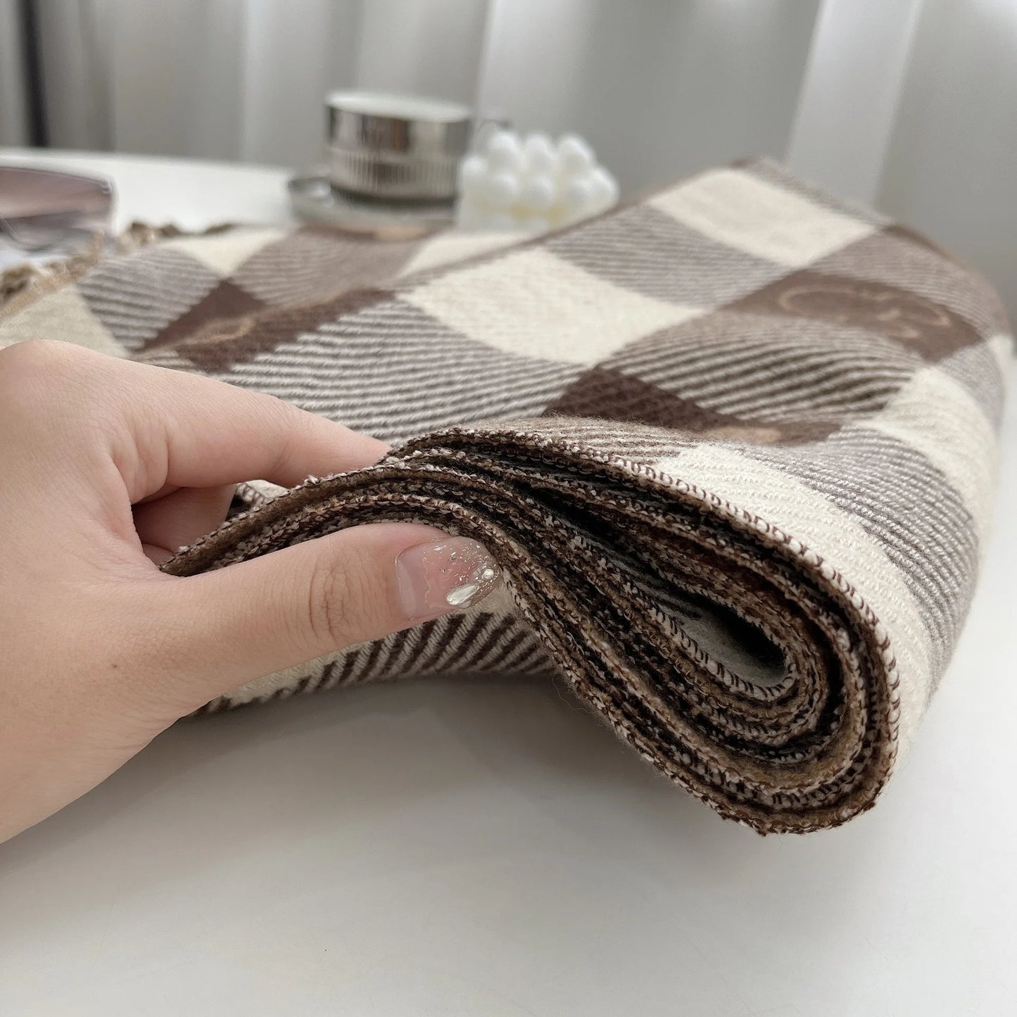 Luxury Cashmere Tassel Scarf Women