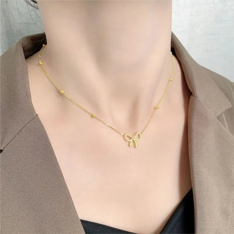 Bowknot Pendant Necklace