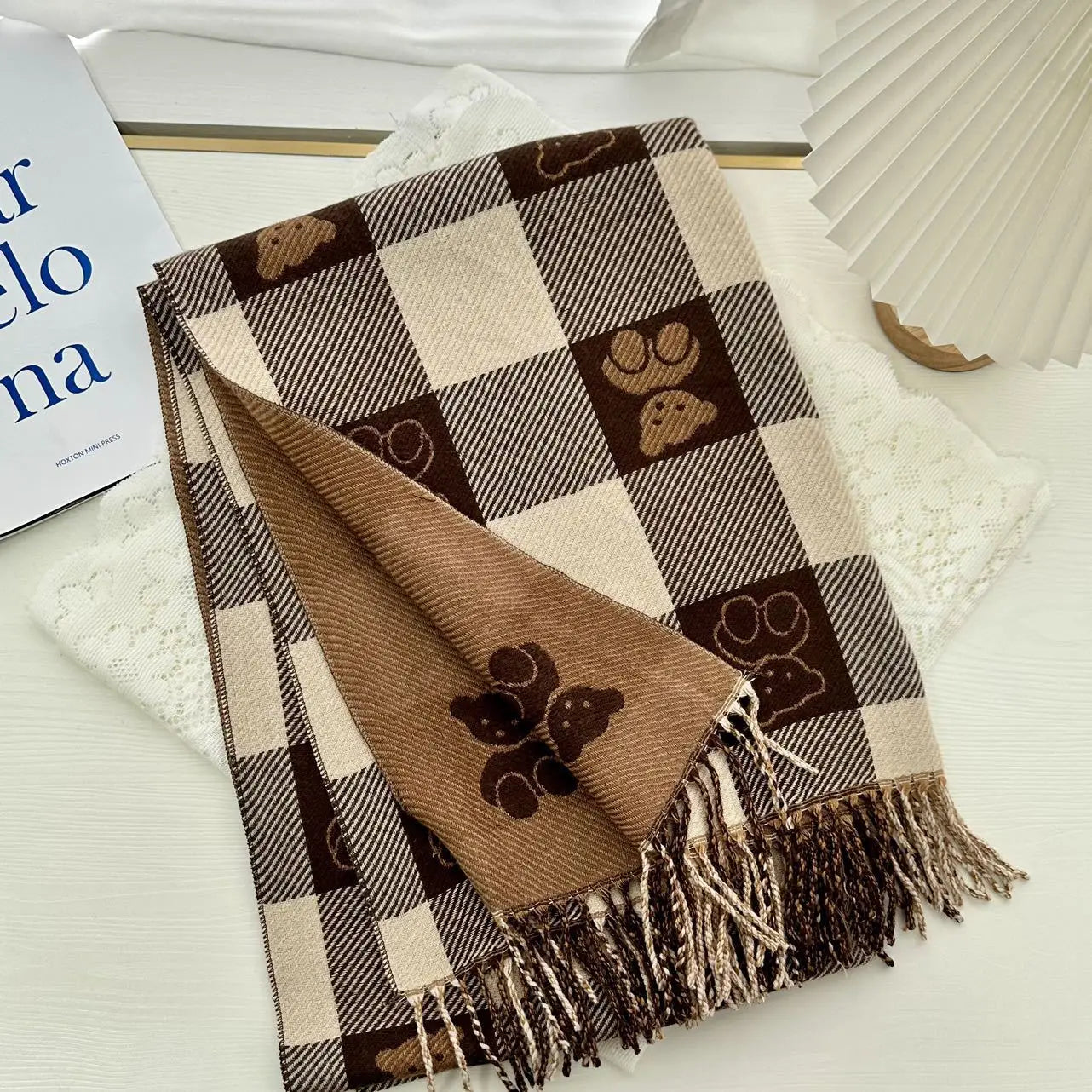 Luxury Cashmere Tassel Scarf Women