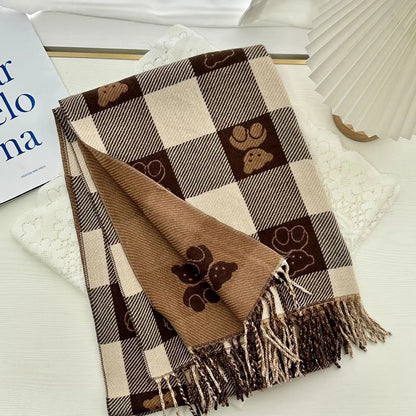 Luxury Cashmere Tassel Scarf Women