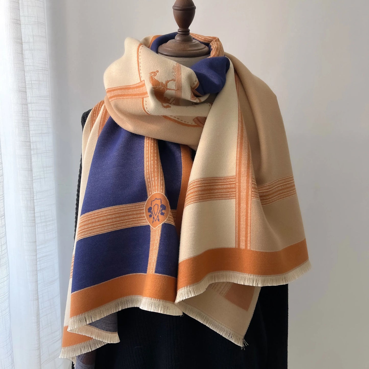 Luxury Winter Cashmere Scarf Women