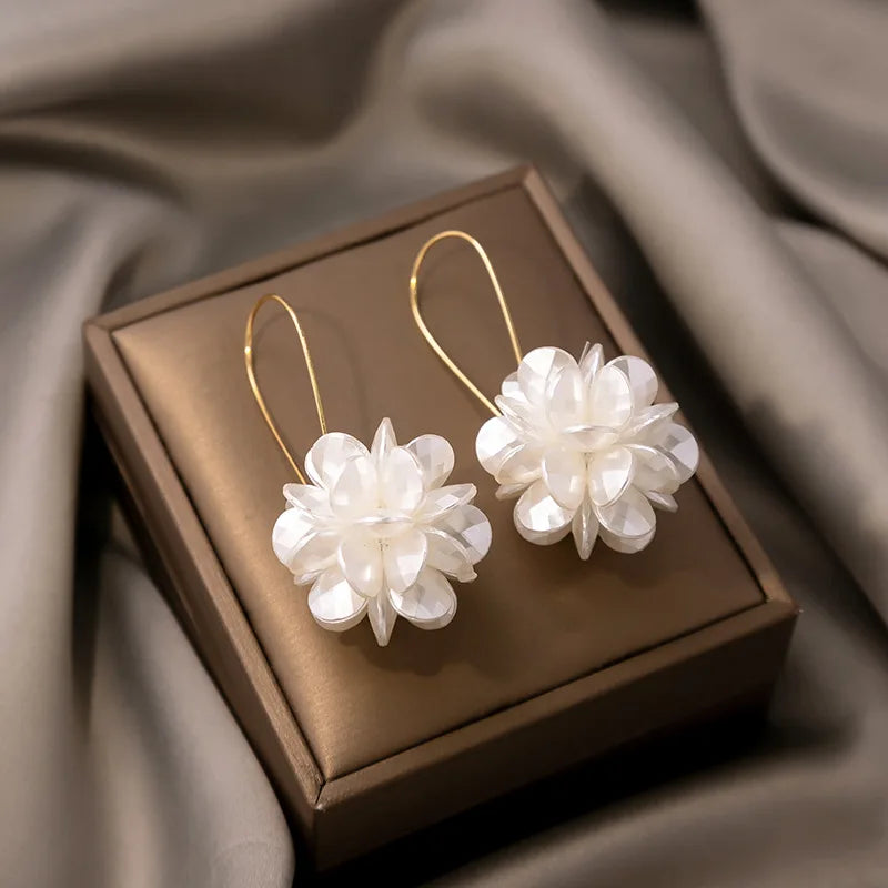 DIY Pearl Petal Ball Earrings