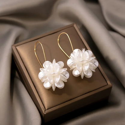 DIY Pearl Petal Ball Earrings