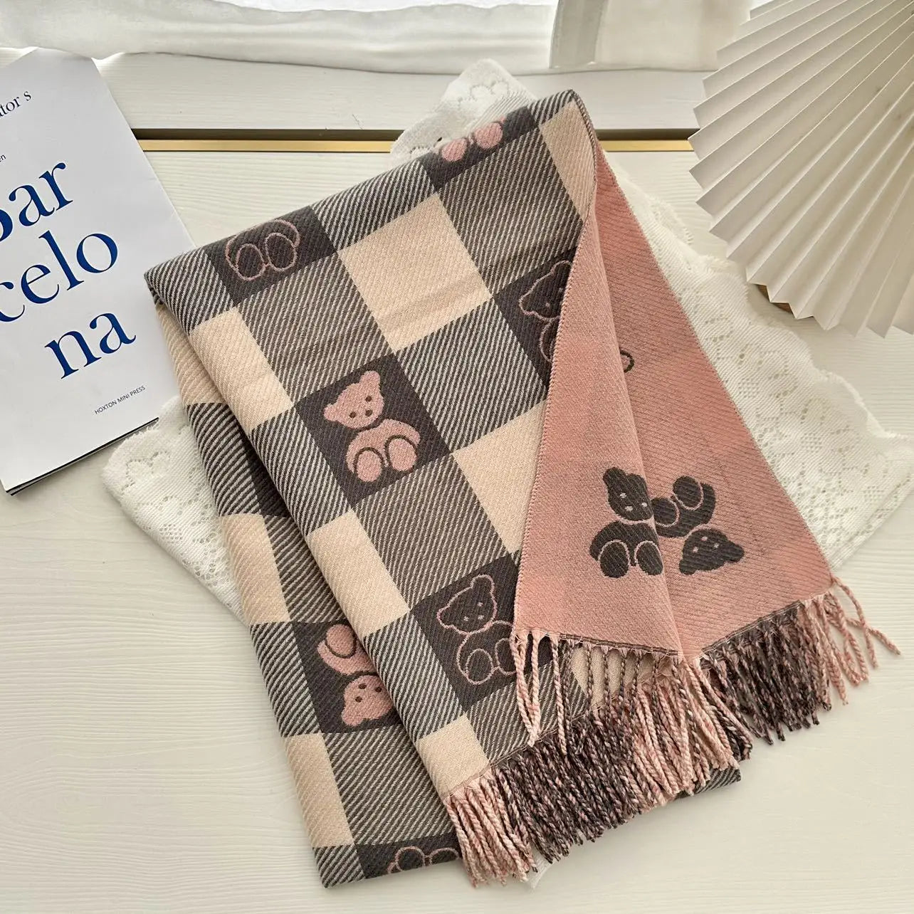 Luxury Cashmere Tassel Scarf Women
