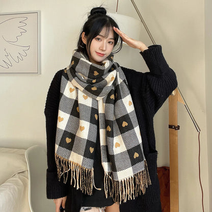 Luxury Cashmere Tassel Scarf Women